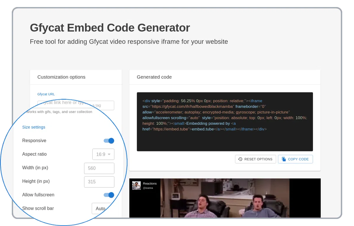Captura de pantalla de les opcions de personalització