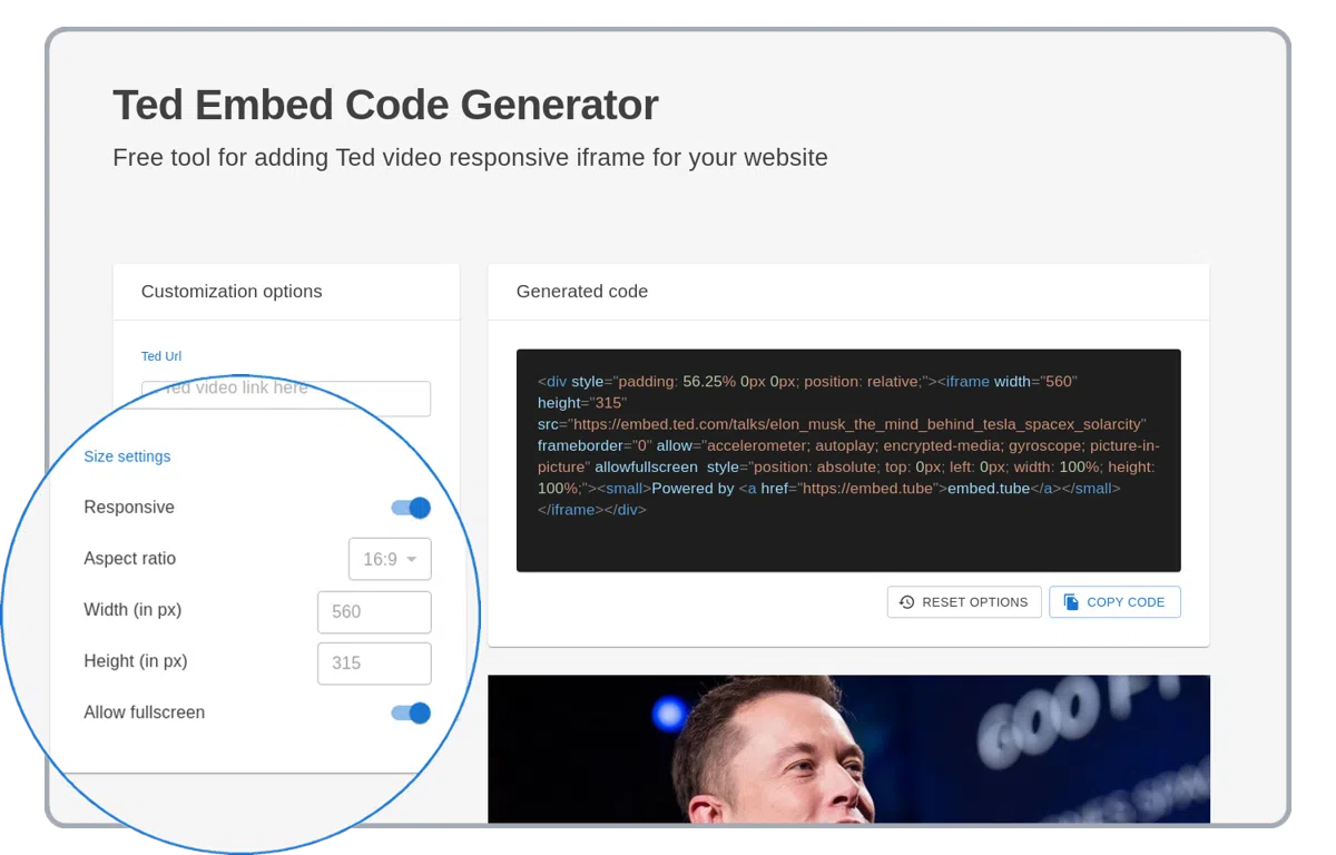 Pritaikymo parinkčių ekrano kopija